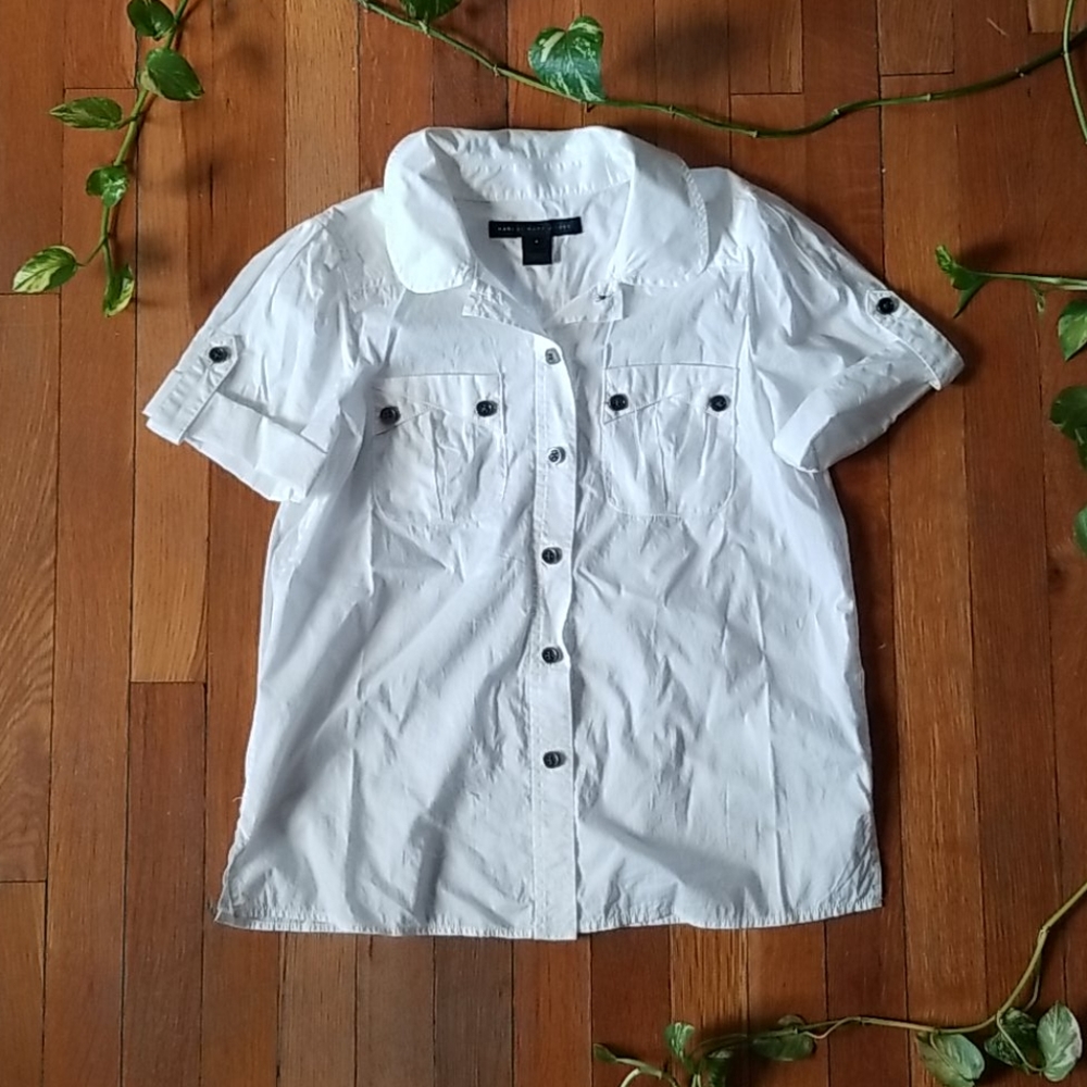 Marc Jacobs Short-sleeve White Button Up